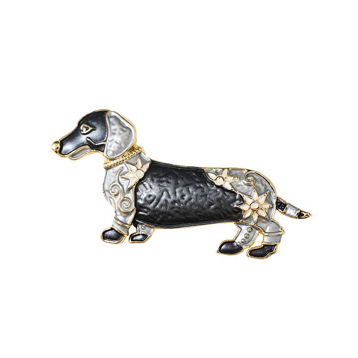 AMORINO SRL - Wholesale Brooch - ENAMEL MAGNETIC PIN DOG - SW2464B6733