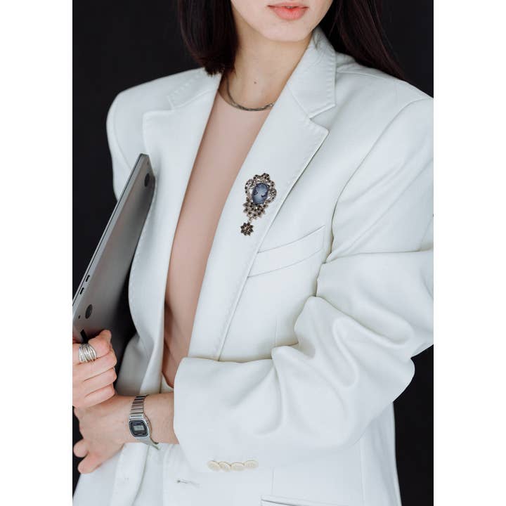 AK Brand - Wholesale Brooch - Vintage Crystal Rhinestone Victorian Cameo Brooch Pendant11