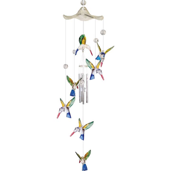 Carillon à vent acrylique Hummingbirds pour la vente par Spoontiques, Inc