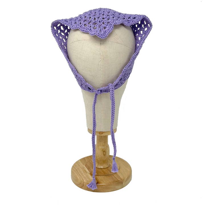 Tétè Handmade Accessories - Venta al por mayor Cinta para el pelo - Mujer - Bandana crochet lila hecha totalmente a mano