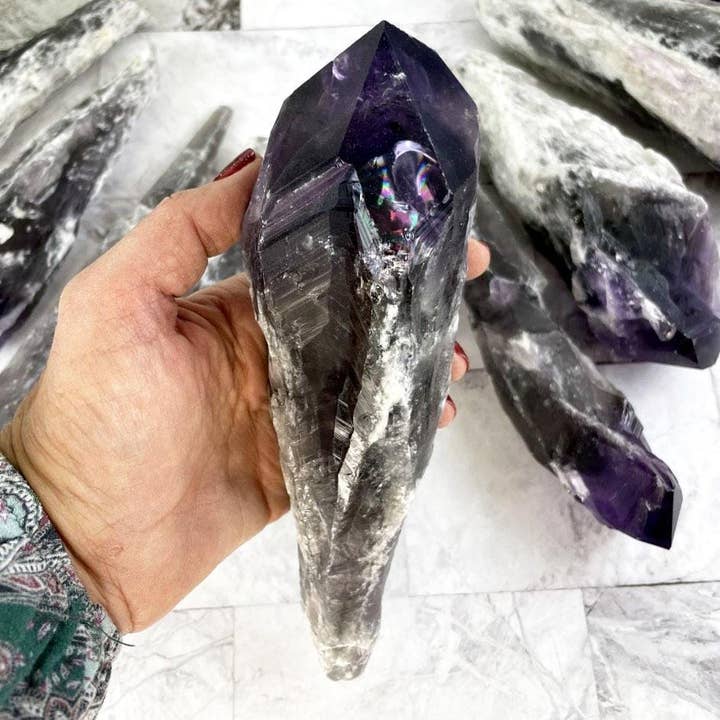 Crystal Elestial Amethyst Large Wand and other Purchase Wholesale elektronik. Free Returns & Net 60 Terms on Faire trending on Faire.
