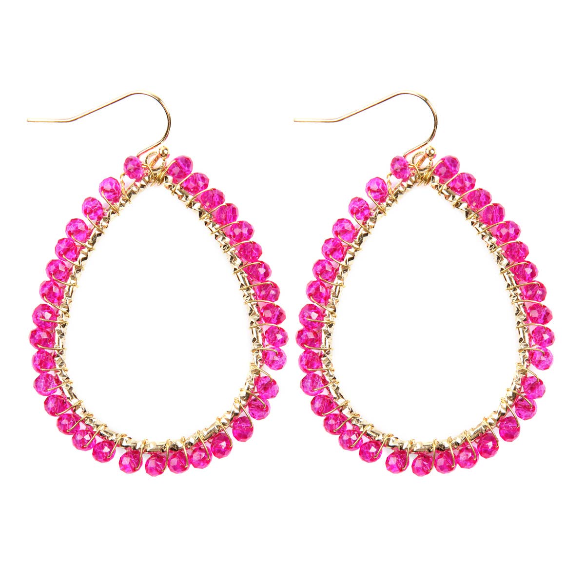 MYS Wholesale Inc - Wholesale Dangle Earrings - Wire Teardrop Glass Beads Hook Earrings2