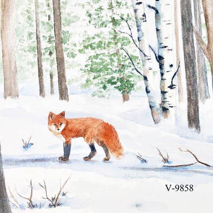 VOLPE IN STAMPA INVERNALE per la vendita all'ingrosso da parte di Shanley Triggs Art