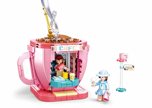 Texas Toy Distribution - Wholesale Building Set - Kids - Coffee Café House Building Brick Kit (268 pcs)1