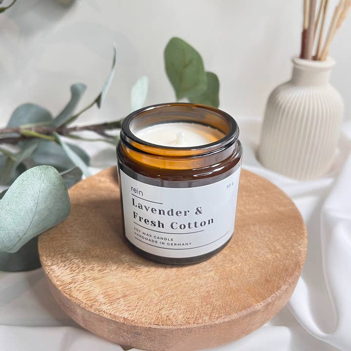 Studio Rein - Wholesale Jar/Filled Candle - Candles in Rustic Brown Jars, 3oz /90 ml, Soy Wax Candle0