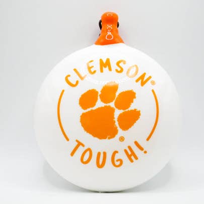 Valiant Gifts Inc - Wholesale Ornament - Clemson Logo Ceramic Puff Ornament