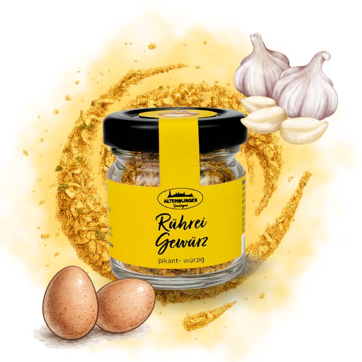 Rühreigewürz Mini Glas -
pikant / würzig für den Großhandel von Altenburger Senf & Feinkost GmbH & Co. KG