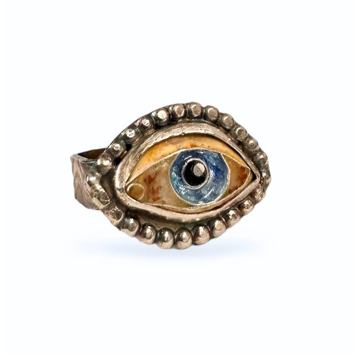 Laura Stamper Design - Wholesale Cocktail/Statement Ring - Cloisonné Evil Eye Ring3