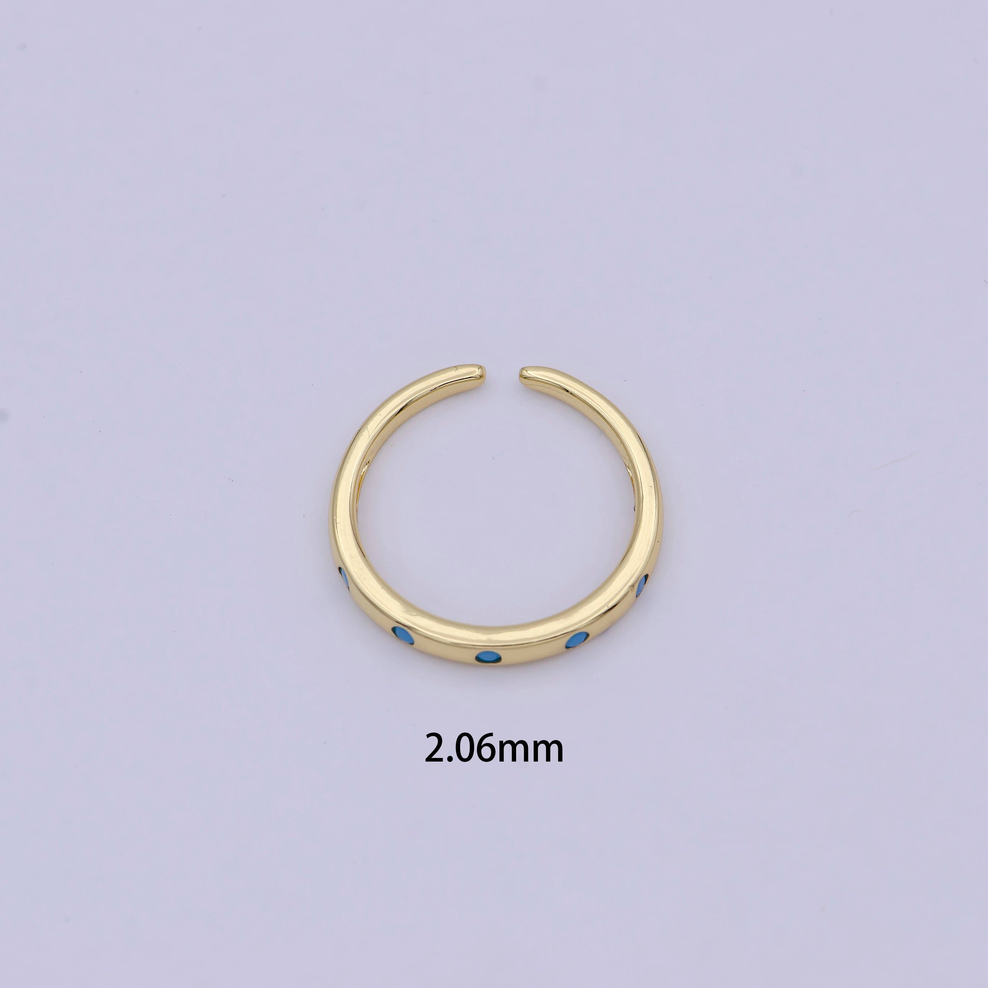 Aim Eternal - Wholesale Band/Stacked Ring - Dainty CZ Gold Stacking Ring U485~U4892