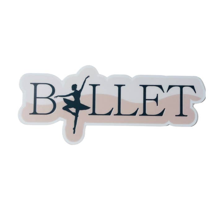 Denali & Co. - Wholesale Sticker - Ballet Pink Dance Sticker, 4" x 1.7"