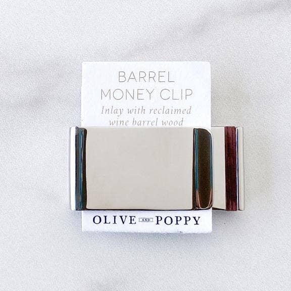 Barrel Money Clip for wholesale by Olive and Poppy
