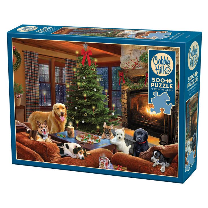 Furry Festivities 500pc Puzzle for wholesale by Outset Games and Cobble Hill Puzzles