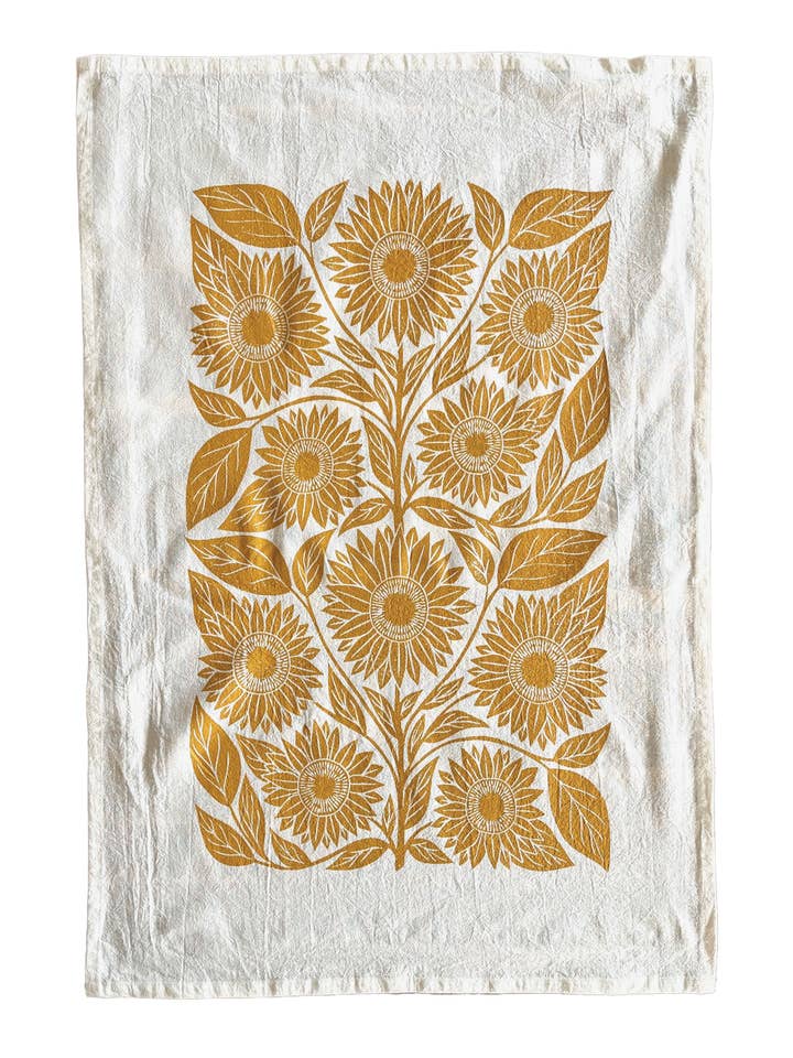 Sunflower Tea Towel for wholesale by Katharine Watson