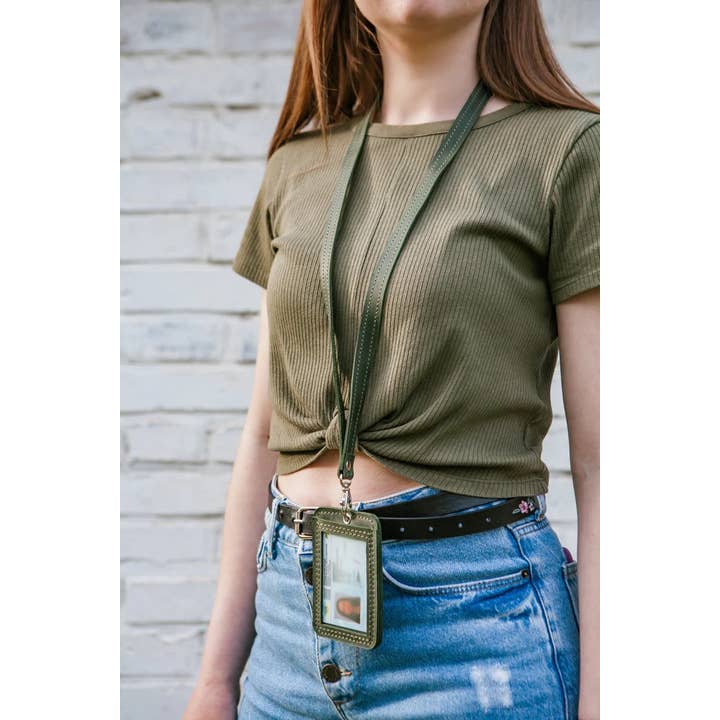 Pikore - Wholesale Card Holder - Unisex - Leather ID Card Holder with Lanyard4