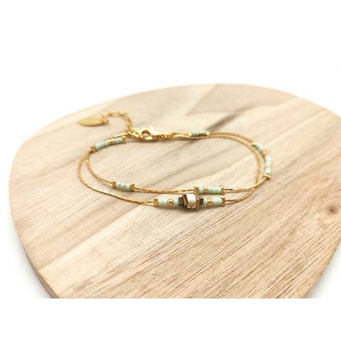 Enelli - Vente Bracelet de perles - Bracelet double tour7