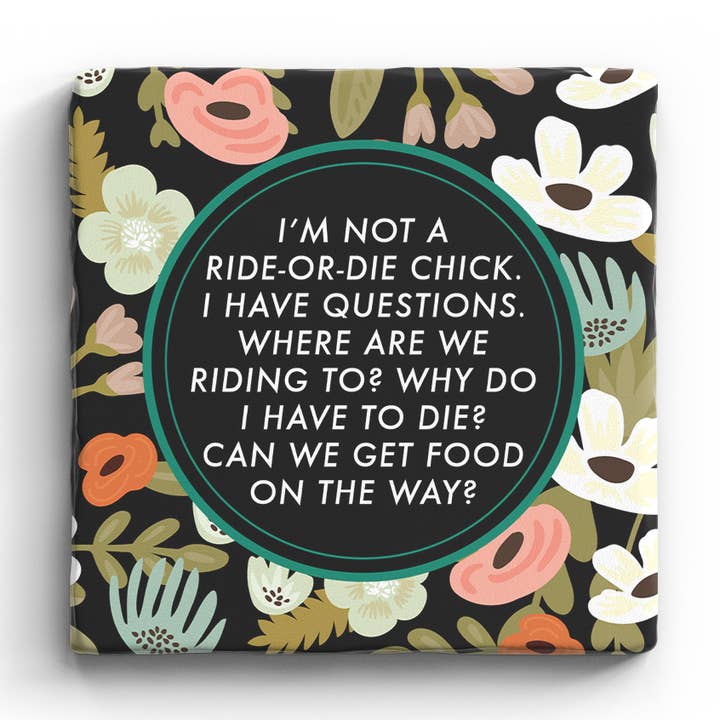 Ride-or-Die - Marble Coaster for wholesale by Paisley & Parsley