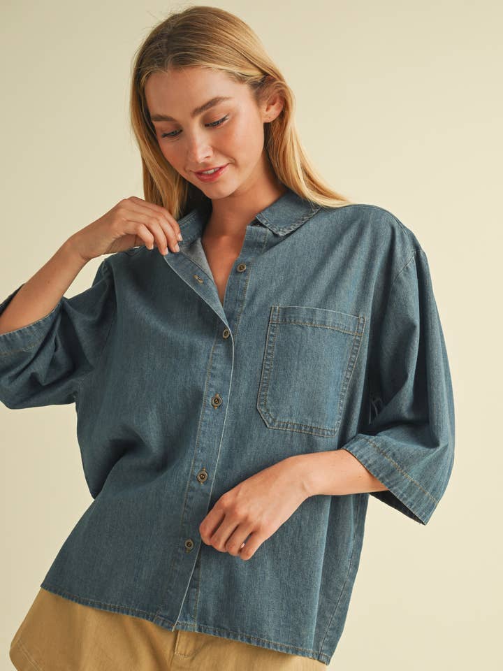 CAMISA VAQUERA ABOTONADA para venta al por mayor de Mustard Seed