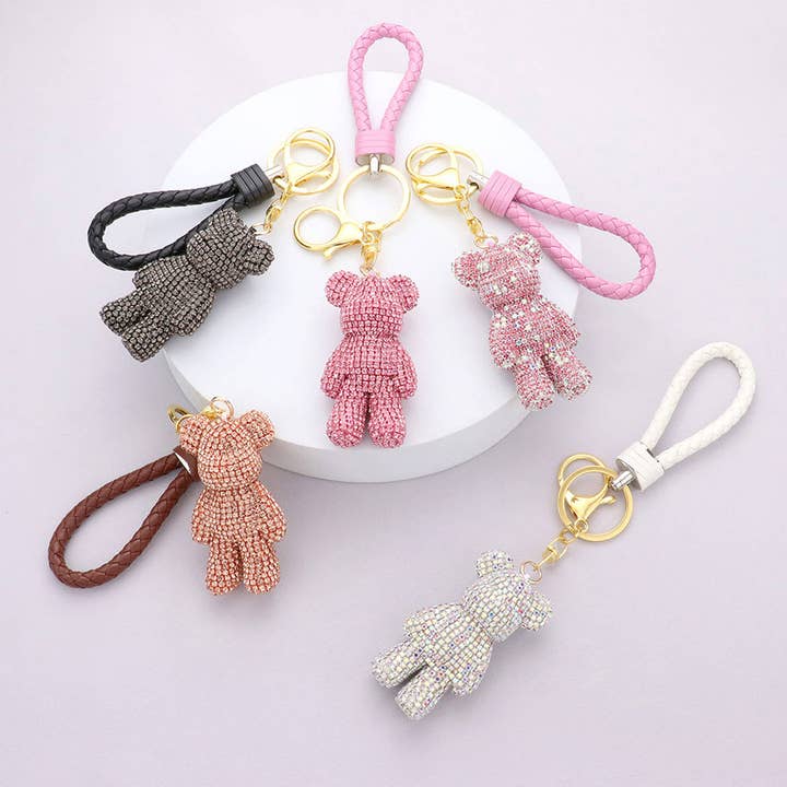 Buddha Yoga - Vendita all'ingrosso Portachiavi - Unisex - Portachiavi Trendy Bling Bear - Assortito