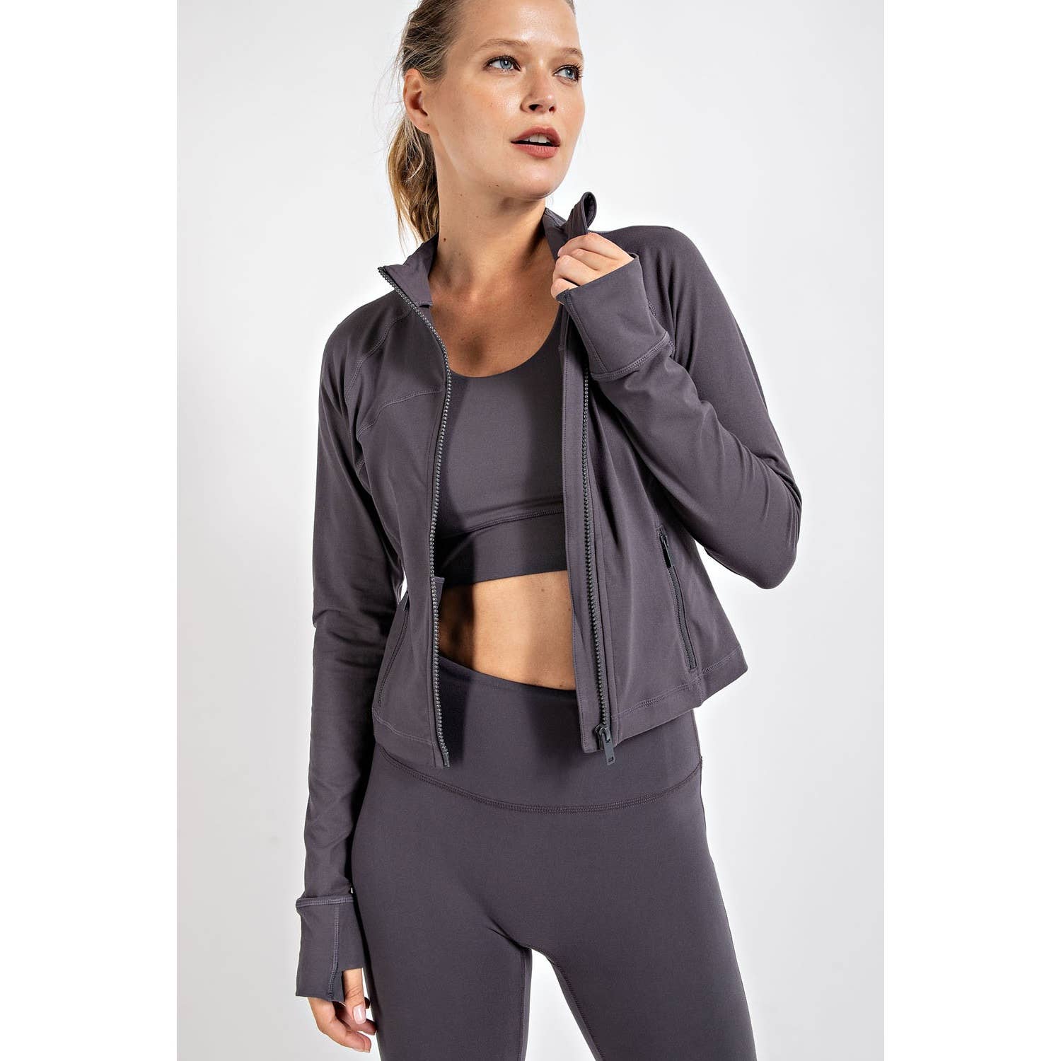 Rae Mode - Wholesale Athletic Jacket - Women's - BUTTER LONG SLEEVE CROP DEFINE JACKET32