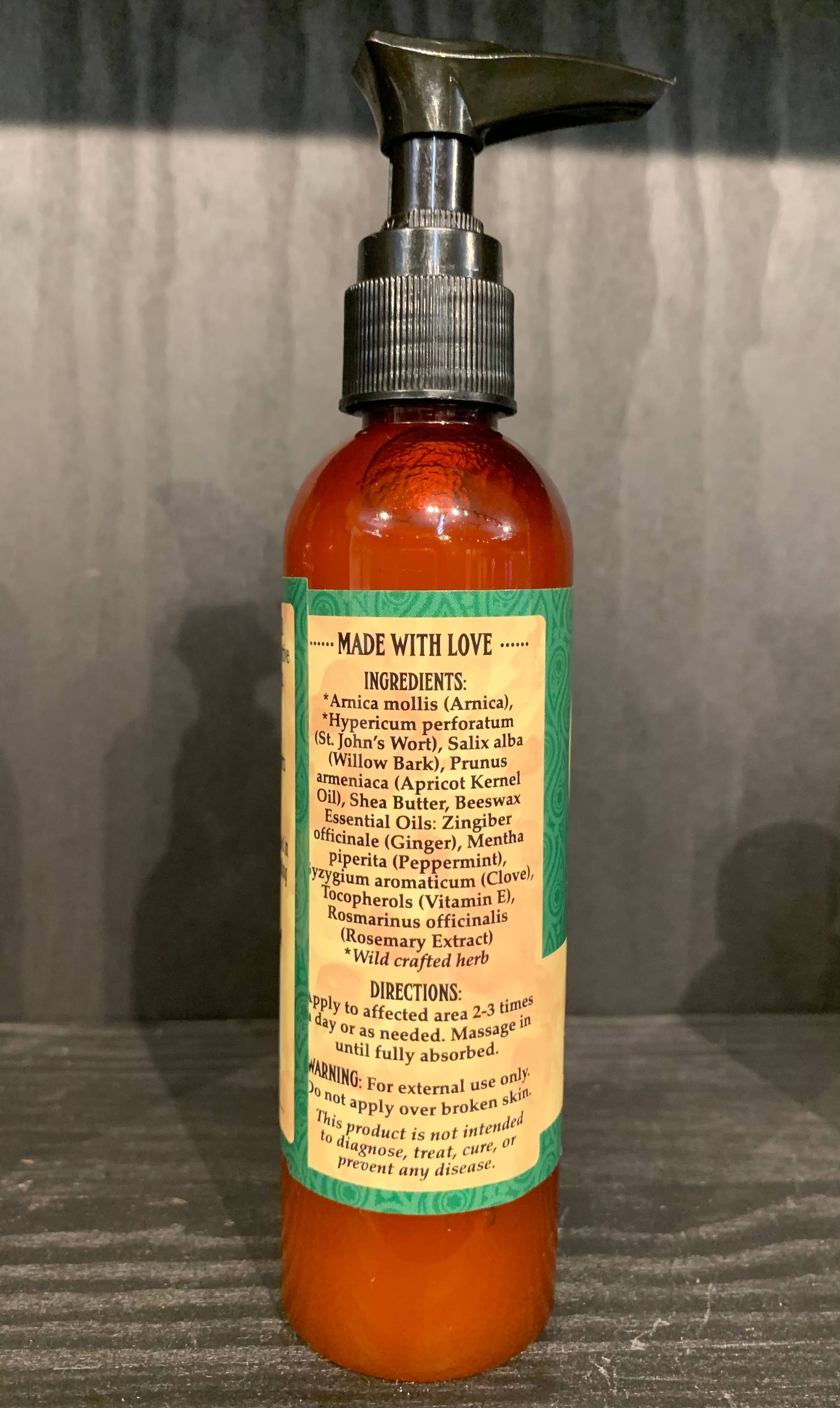 Green Heart Herbal Co. - Wholesale Pain Relief Spray/Cream - Arnica Rub- 4oz, muscle pain, Tension, and Stiffness, All Na3