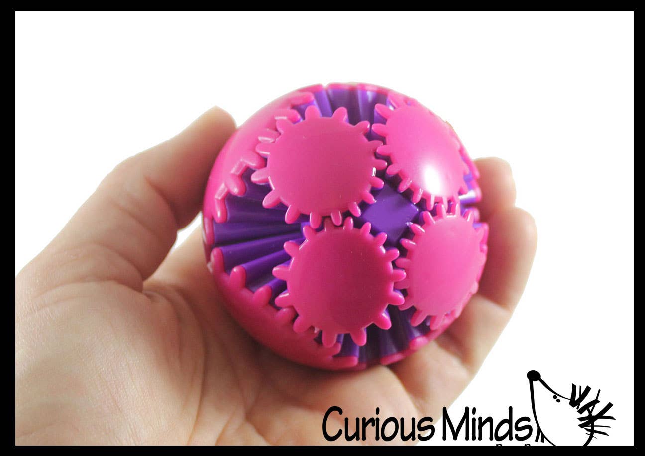 Curious Minds Toys - Wholesale Fidget Toy - Kids - 1  Gear Ball Fidget - Rotating and Spinning Spinner Stress S3