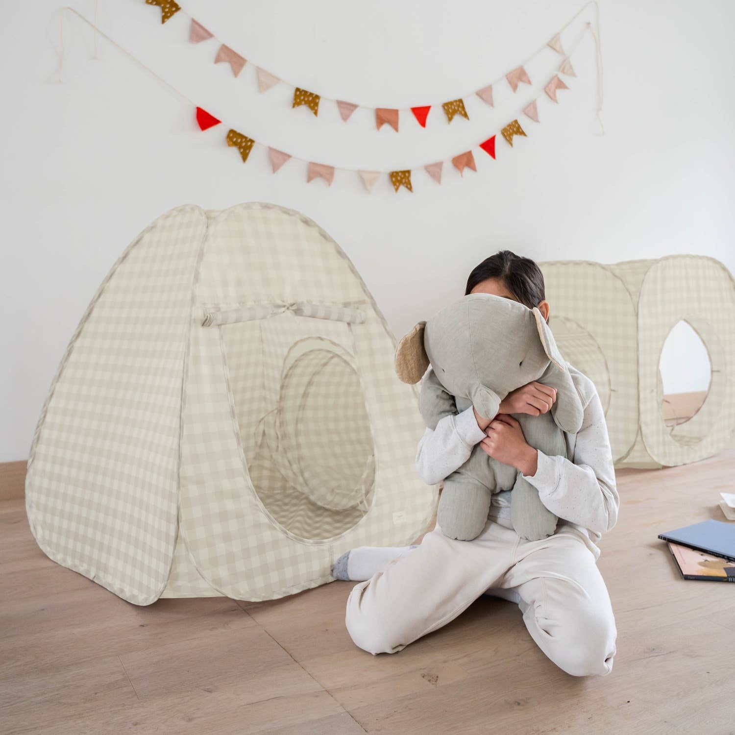 3 Sprouts - Wholesale Tent - Kids - Kids 3-in-1 Play Tent & Tunnel Set with Recycled Fabric6