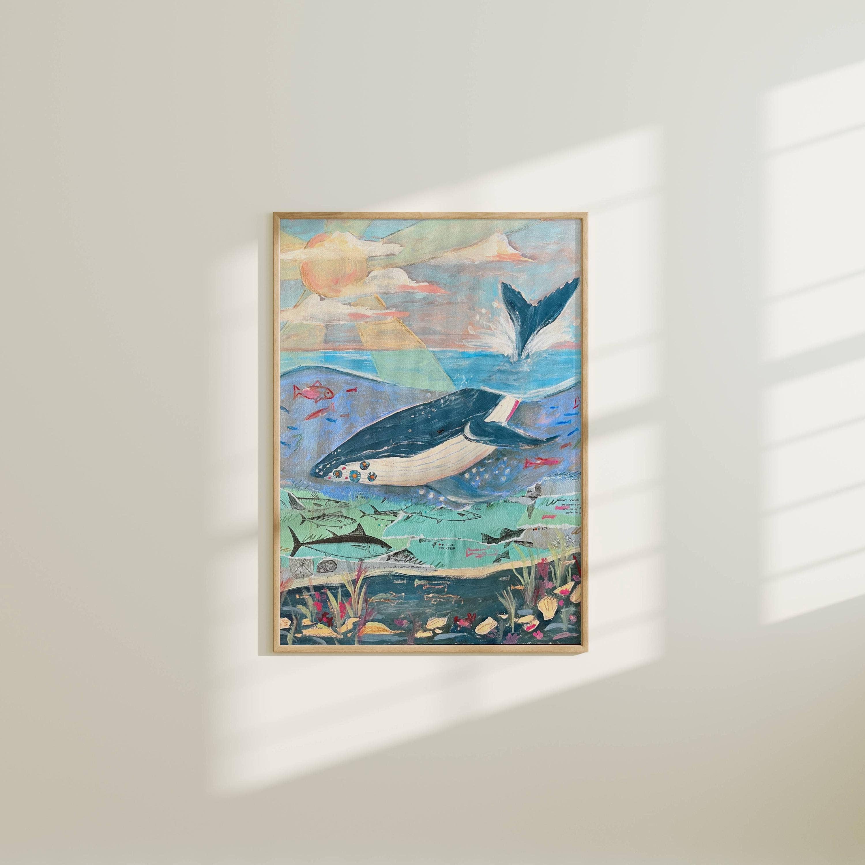 Laurenspired - Wholesale Art Print - Whale Art Print, Ocean Art, Quilt Art, Nautical Wall Art2