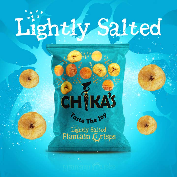 Lightly Salted Plantain Crisps for wholesale by Chika's Food