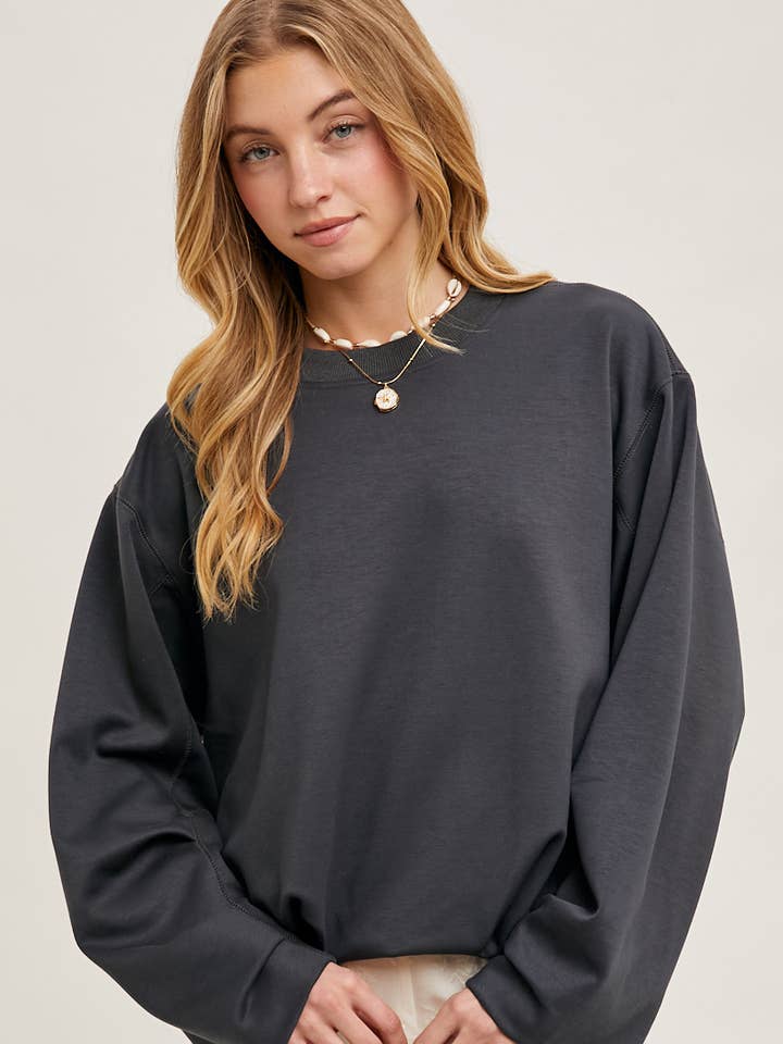 Bluivy – Engroshandel Sweatshirt - Dame – SOFTSTREME PULLOVER MED VOLUMINØSE ÆRMER0