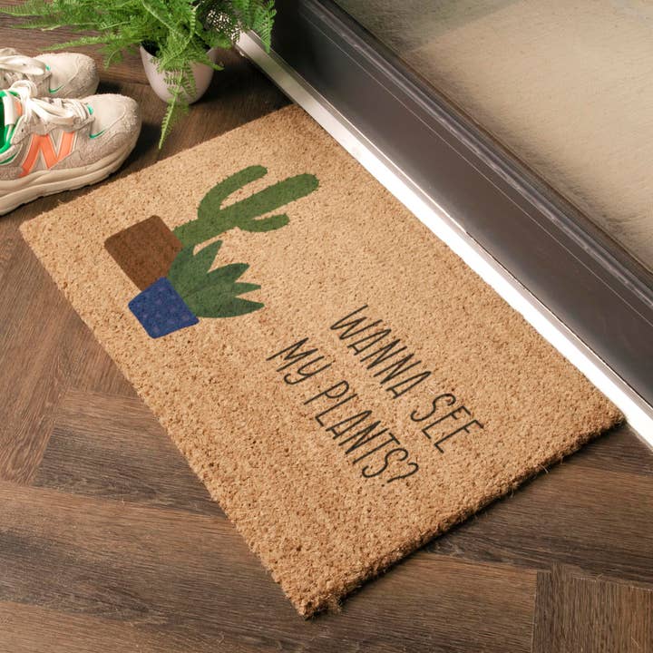 Wanna See My Plants Doormat (60 x 40cm) for wholesale by Artsy Mats