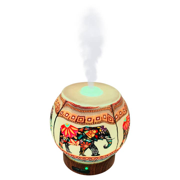 Himalayan CrystalLitez & EssentialLitez - Wholesale Electronic Diffuser - EssentialLitez Essential Oil Diffuser (ETHNIC ELEPHANT)