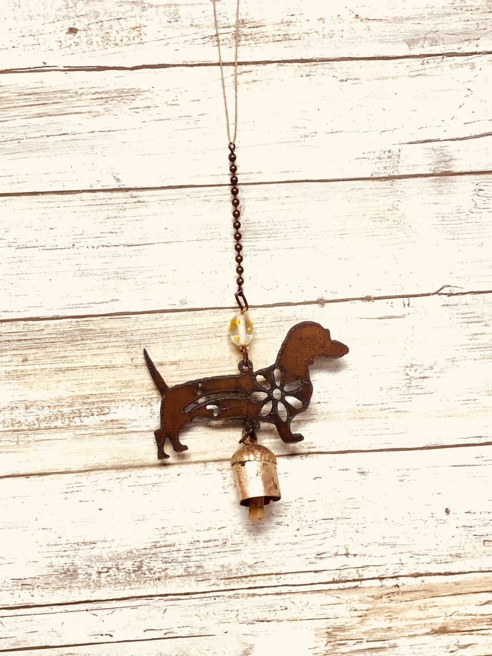 Universal Ironworks USA – wholesale Wind chime – Dachshund Wiener Dog GARDEN FRIEND Mobile Bell Chime