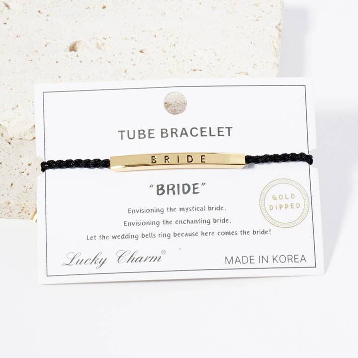 Inspirierende Nachrichten "Braut" Röhrenarmband für den Großhandel von Verita Lane