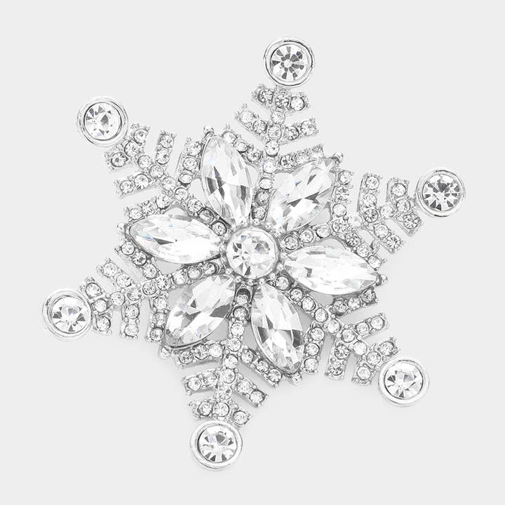 Broche de Copo de Nieve Floral para venta al por mayor de Sensibling Corp.