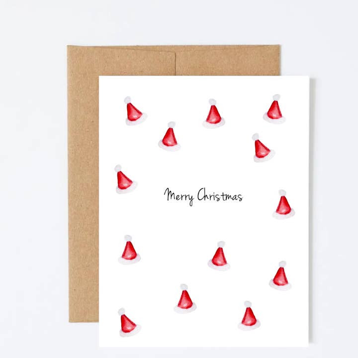 Santa Hats Greeting Card for wholesale by Inkwell & Poppy