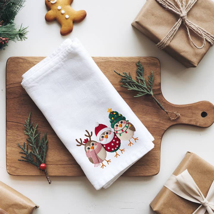 Holiday Dish Towel | Knitted Critters for wholesale by Designs By Hope Yoder