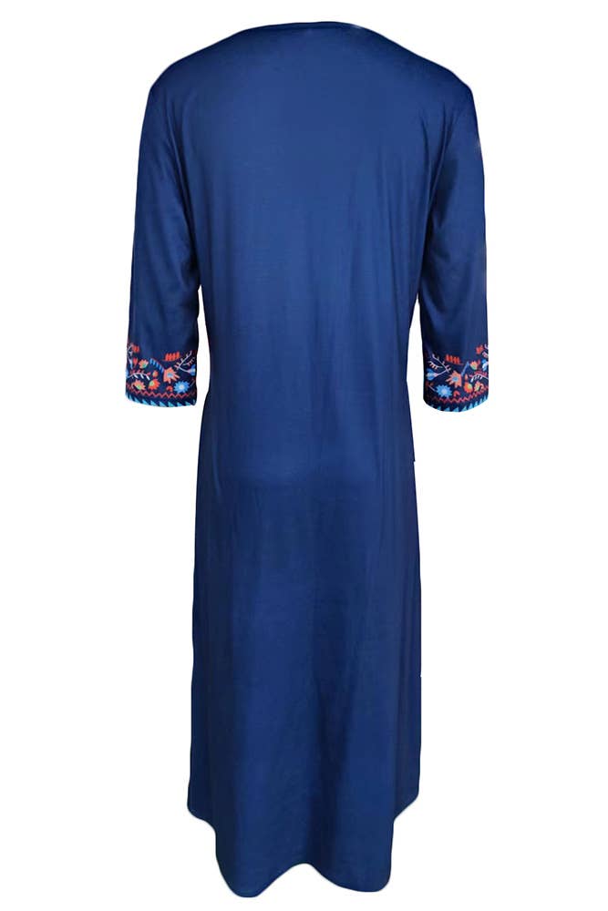 UNISHE - Wholesale Dress - Women's - Summer Boho Floral Print V Neck Maxi Dress ZK14628