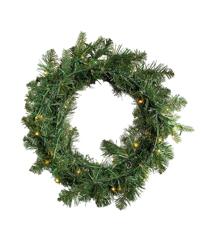 Kurt S. Adler, Inc. - Wholesale Wreath - 18"B/O PRLT WW CLST LED B SPRC WREATH2