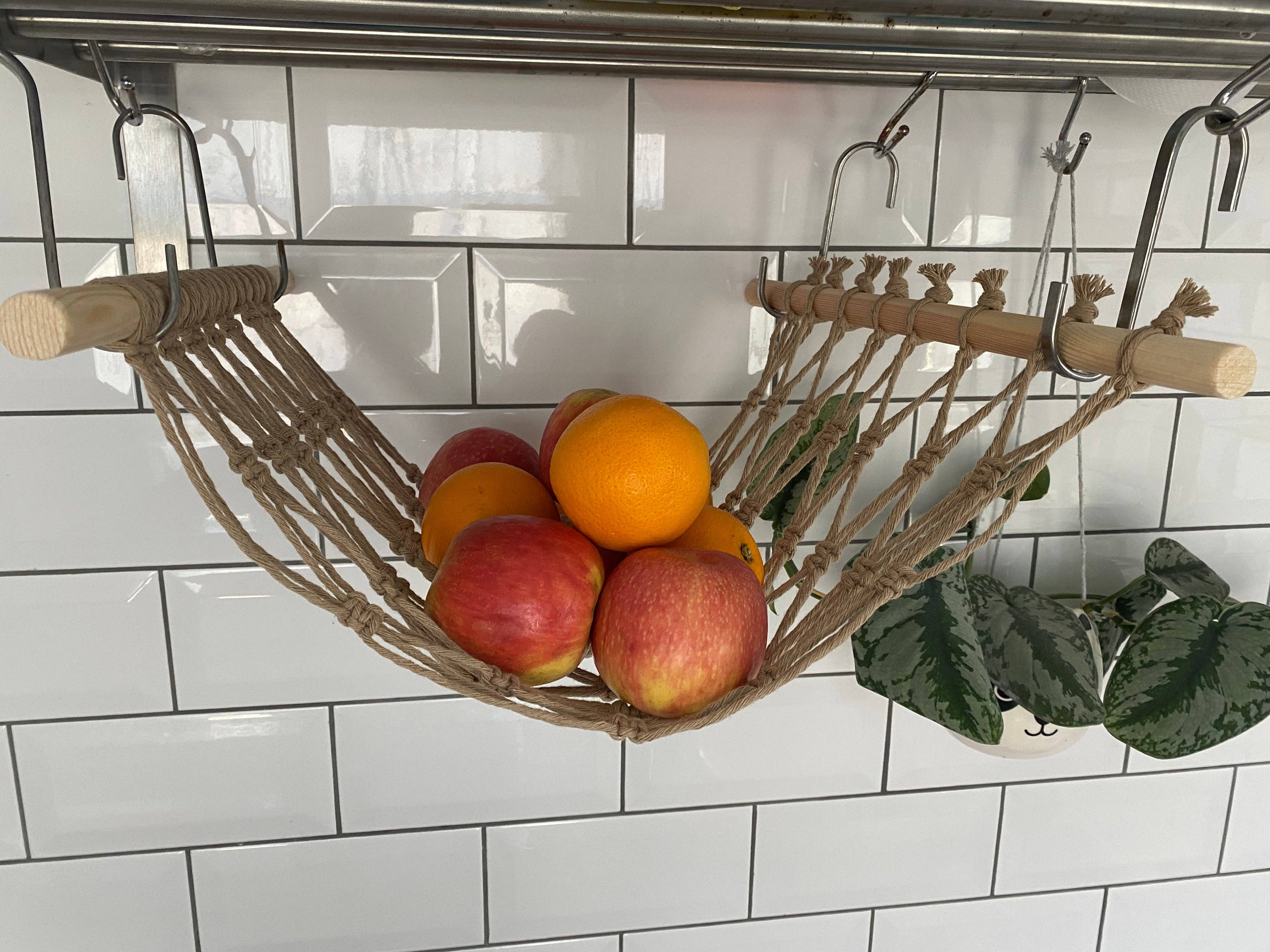 Macra-Made With Love – wholesale Kitchen storage/organiser – Macramé Fruit Hammock – Under Cabinet Hanging Storage5