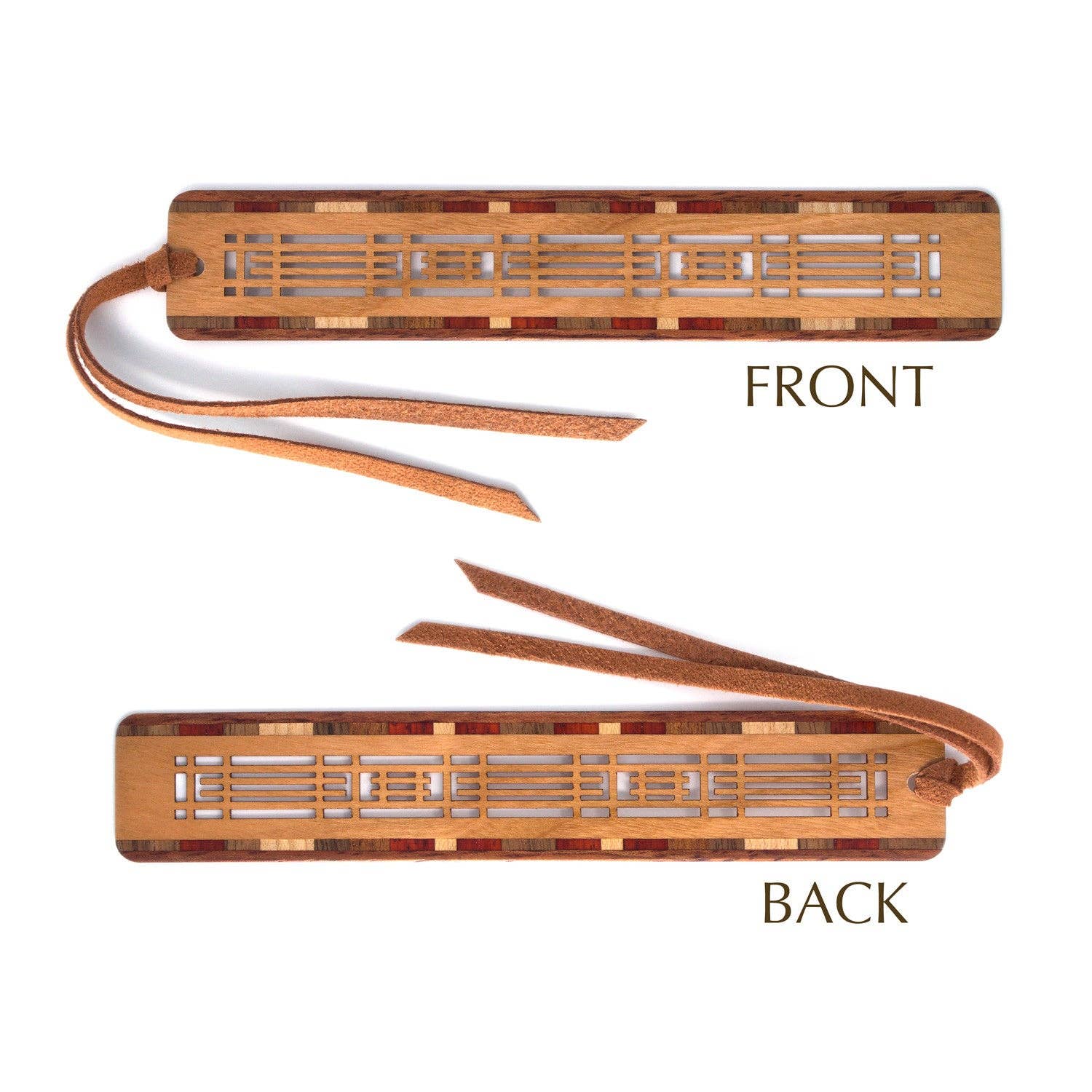 Mitercraft - Vente Marque-page - Marque-page en bois découpé au laser inspiré par Frank Lloyd Wright2