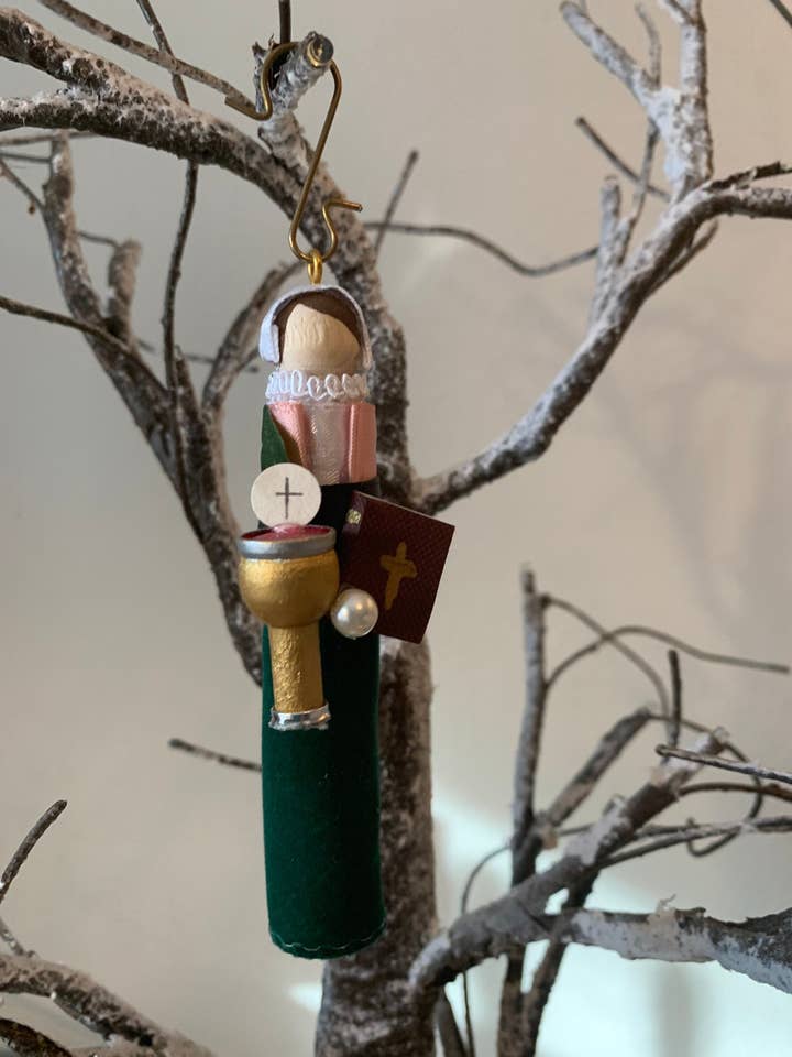 St. Margaret Clitherow Wooden Doll Ornament for wholesale by Our Saint Family