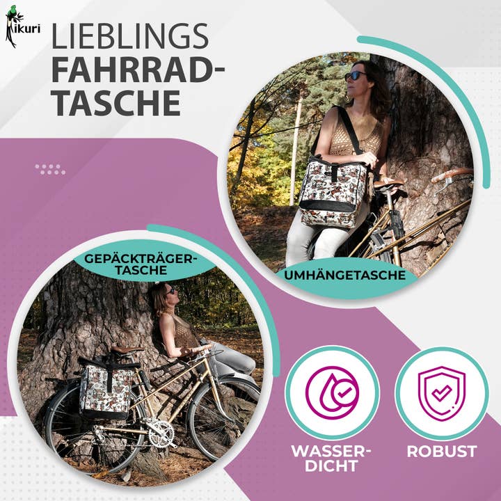 Ikuri - Wholesale Biking Accessories - Bicycle bag for luggage rack single bag cowgirl1