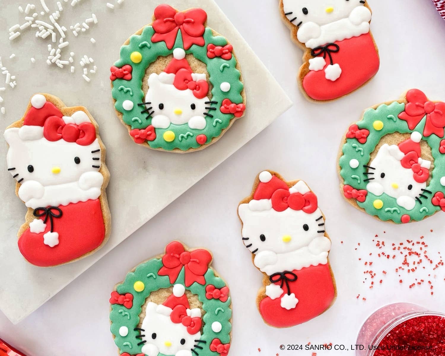 Handstand Kitchen - Wholesale Cookie Cutter -  Hello Kitty® Holiday Cookie Stamp and Frosting Set - 27pc4