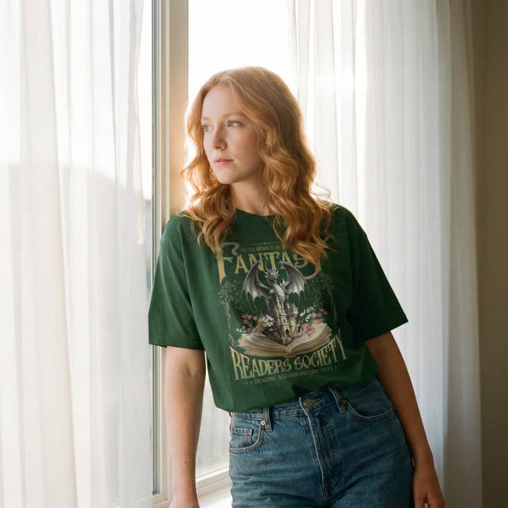 MagicMerchEmporium – wholesale Screen printed t-shirt – Women′s – Fantasy Book Lover Tee3