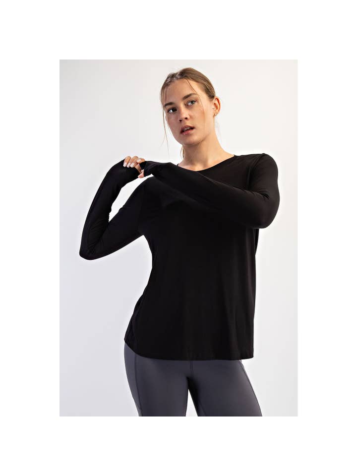 Rae Mode - Wholesale Lounge Top - Women's - VISCOSE MODAL LONG SLEEVE TOP