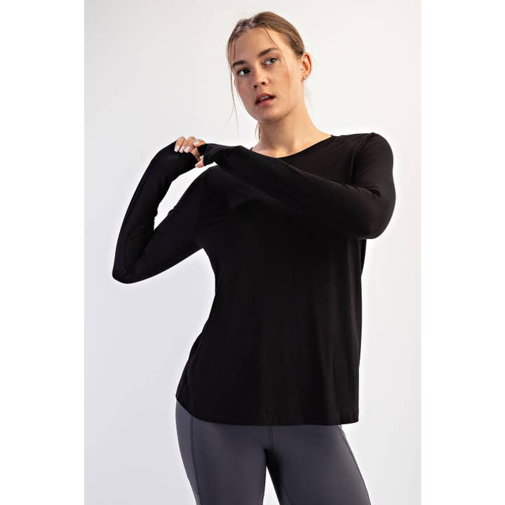 Rae Mode - Wholesale Lounge Top - Women's - VISCOSE MODAL LONG SLEEVE TOP