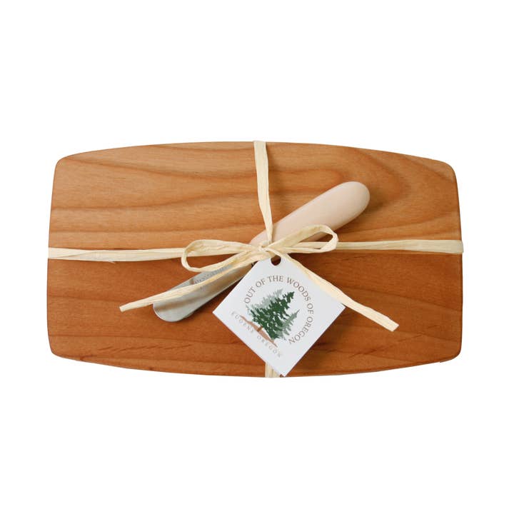 Planche à pâté en aulne avec couteau à tartiner le fromage - Beige (Céramique) pour la vente par Out of the Woods of Oregon