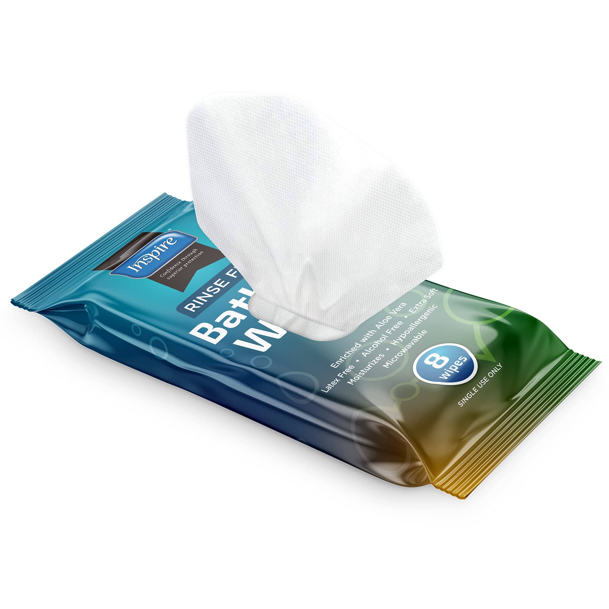 Inspire - Wholesale Face & Body Wipes - Inspire Thick Rinse Free Body Wash Wipes1