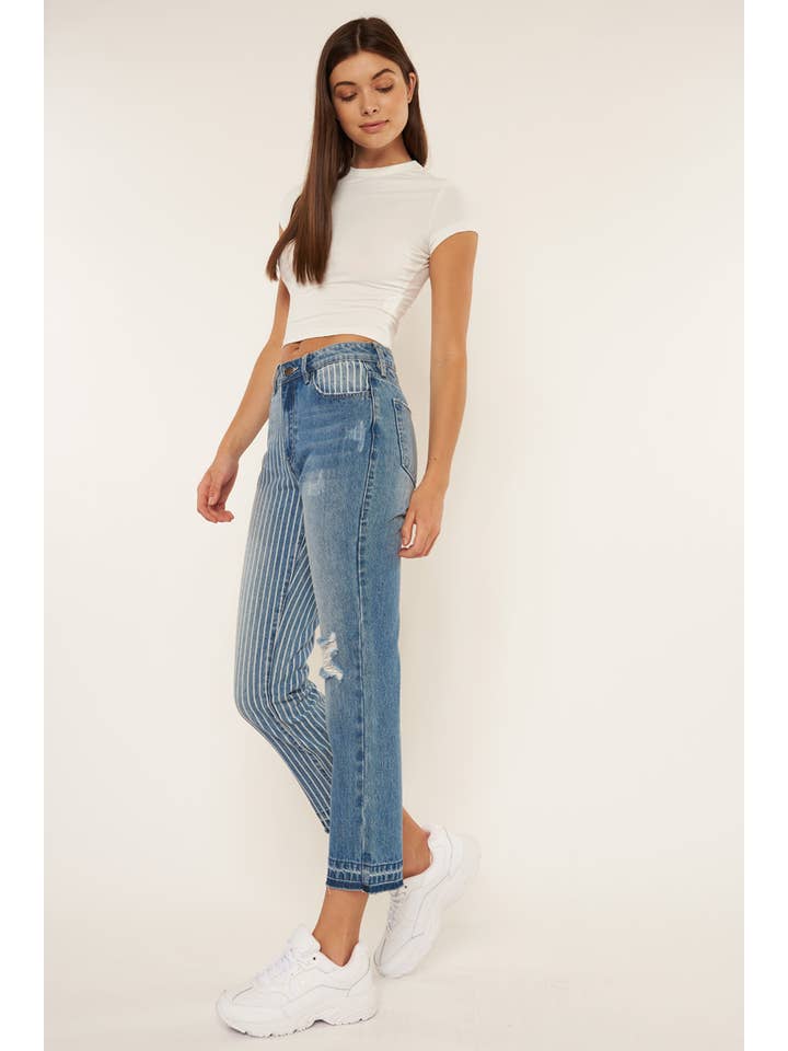 Nature Denim - Wholesale Jeans - Women's - High Rise Cotton Mom Jeans - Size Range 0-13 NT2234MST