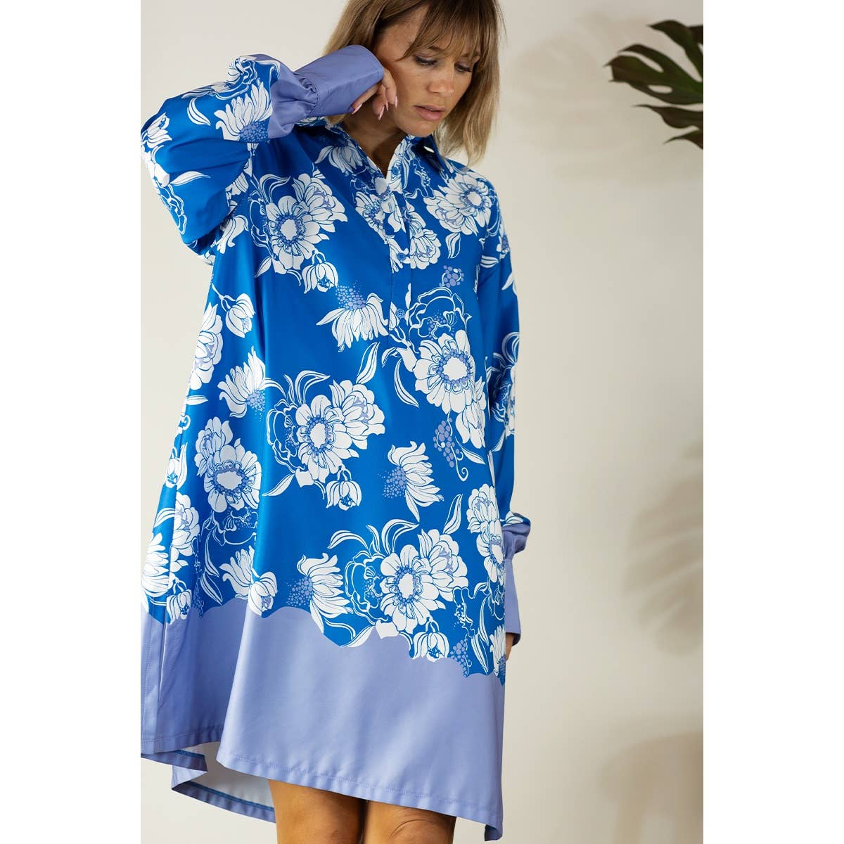 BLU ABITO CHEMISIER STAMPA BOARDER in vendita all'ingrosso su Faire3